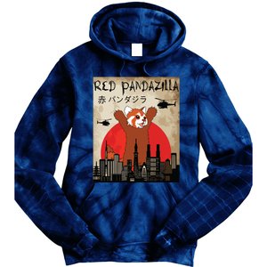 Red Panda Lover, Funny Red Pandazilla Tie Dye Hoodie