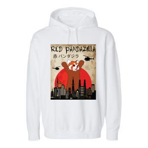 Red Panda Lover, Funny Red Pandazilla Garment-Dyed Fleece Hoodie