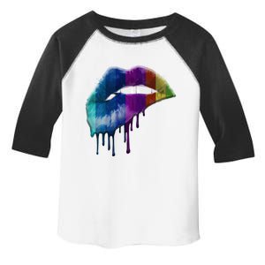 Rainbow Pride Lips Graphic Funny Gift Toddler Fine Jersey T-Shirt