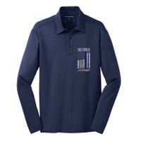 Retired Police Lieutenant Design Thin Blue Line Retirement Silk Touch Performance Long Sleeve Polo