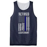 Retired Police Lieutenant Design Thin Blue Line Retirement Mesh Reversible Basketball Jersey Tank