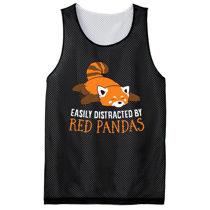 Red Panda Love Easily Distracted By Red Pandas Mesh Reversible Basketball Jersey Tank