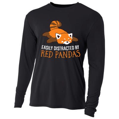 Red Panda Love Easily Distracted By Red Pandas Cooling Performance Long Sleeve Crew