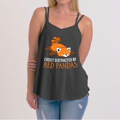 Red Panda Love Easily Distracted By Red Pandas Women's Strappy Tank