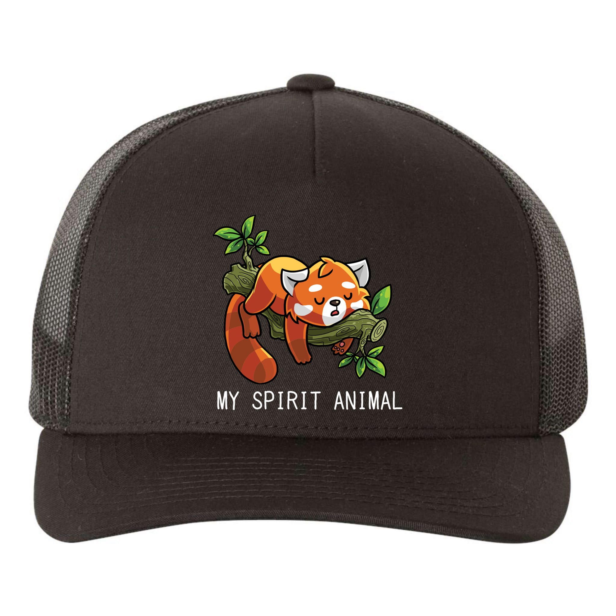 Red Panda Lazy Spirit Animal Gift Yupoong Adult 5-Panel Trucker Hat