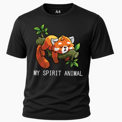 Red Panda Lazy Spirit Animal Gift Performance Shirt