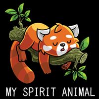 Red Panda Lazy Spirit Animal Gift Drawstring Bag