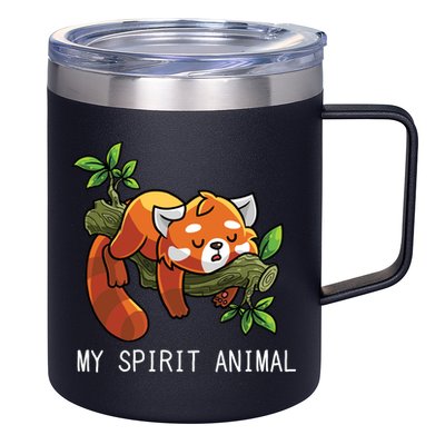 Red Panda Lazy Spirit Animal Gift 12oz Stainless Steel Coffee Mug