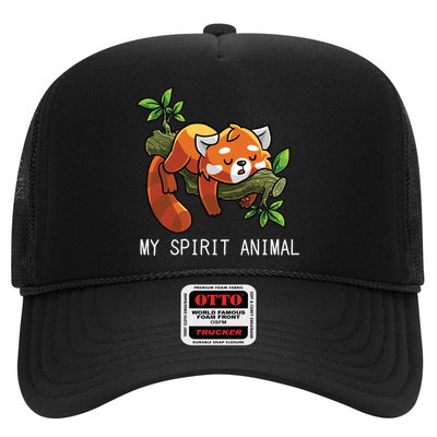 Red Panda Lazy Spirit Animal Gift Trucker Hat