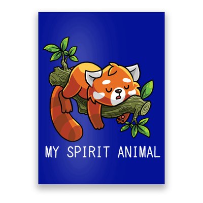 Red Panda Lazy Spirit Animal Gift Poster