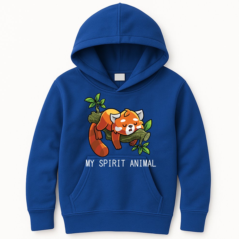 Red Panda Lazy Spirit Animal Gift Kids Hoodie