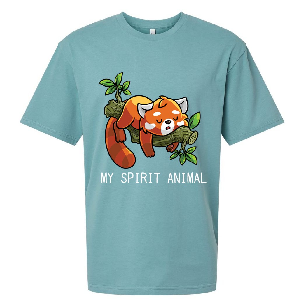 Red Panda Lazy Spirit Animal Gift Sueded Cloud Jersey T-Shirt