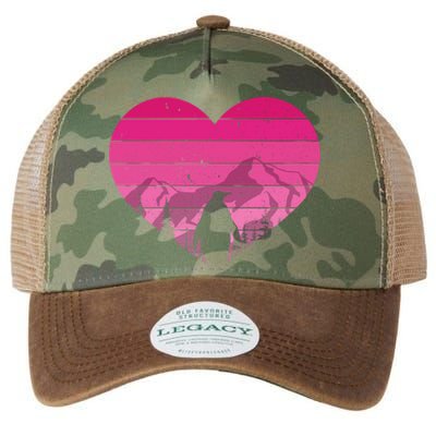 Retro Penguin Lovers Vintage Heart Valentine's Day Cool Gift Legacy Tie Dye Trucker Hat