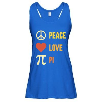 Retro Peace Love Pi 3 14 Happy Pi Day Math Pun Pi Day Gift Ladies Essential Flowy Tank