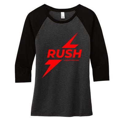 Rush Poppers Liquid Incense The Original Gay Bottom Women's Tri-Blend 3/4-Sleeve Raglan Shirt