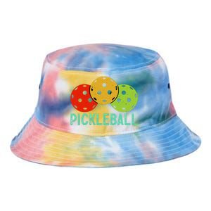 Retro Pickleball Logo Tie Dye Newport Bucket Hat