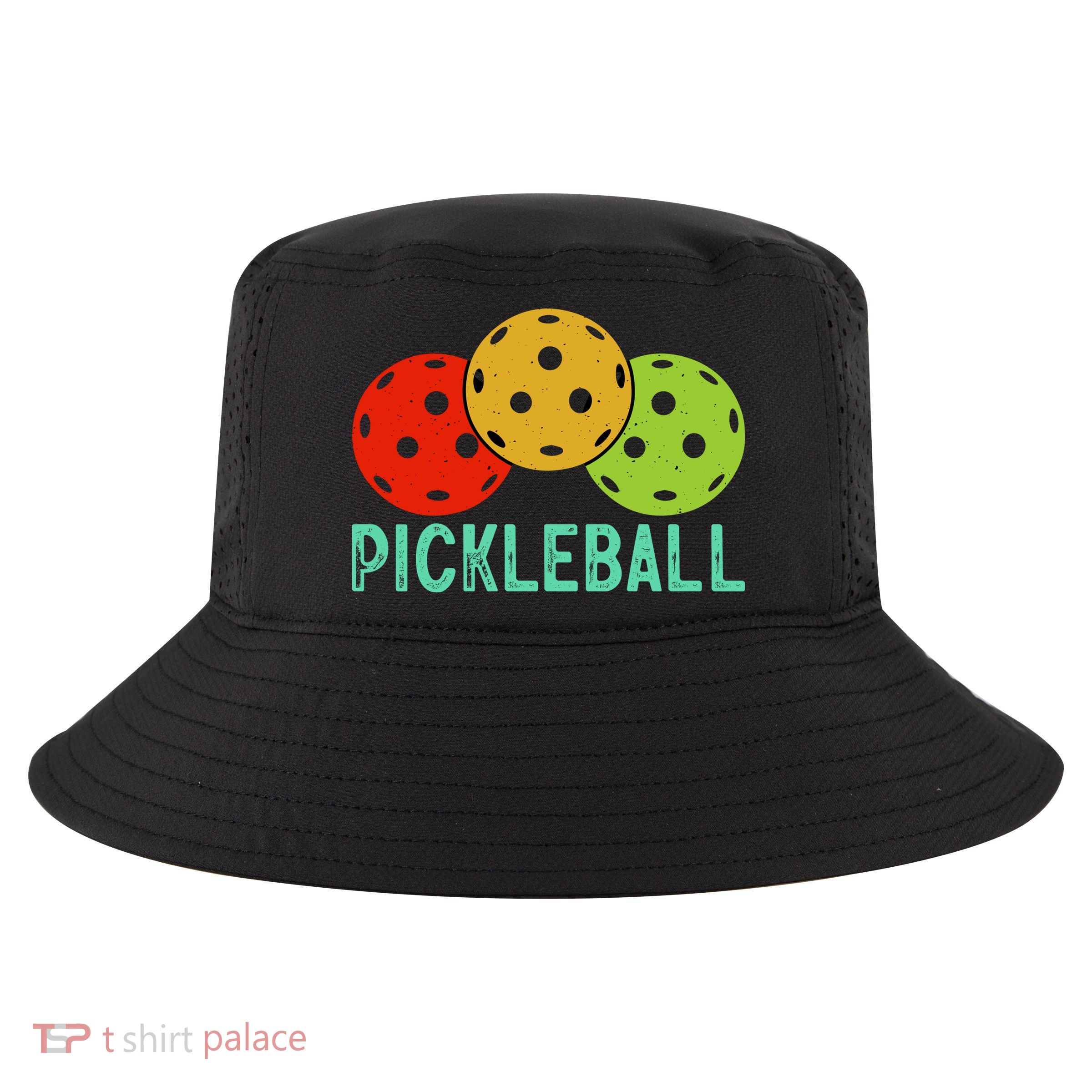 Retro Pickleball Logo Cool Comfort Performance Bucket Hat