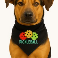 Retro Pickleball Logo USA-Made Doggie Bandana