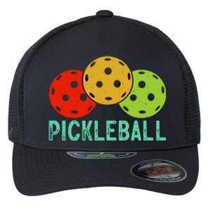 Retro Pickleball Logo Flexfit Unipanel Trucker Cap