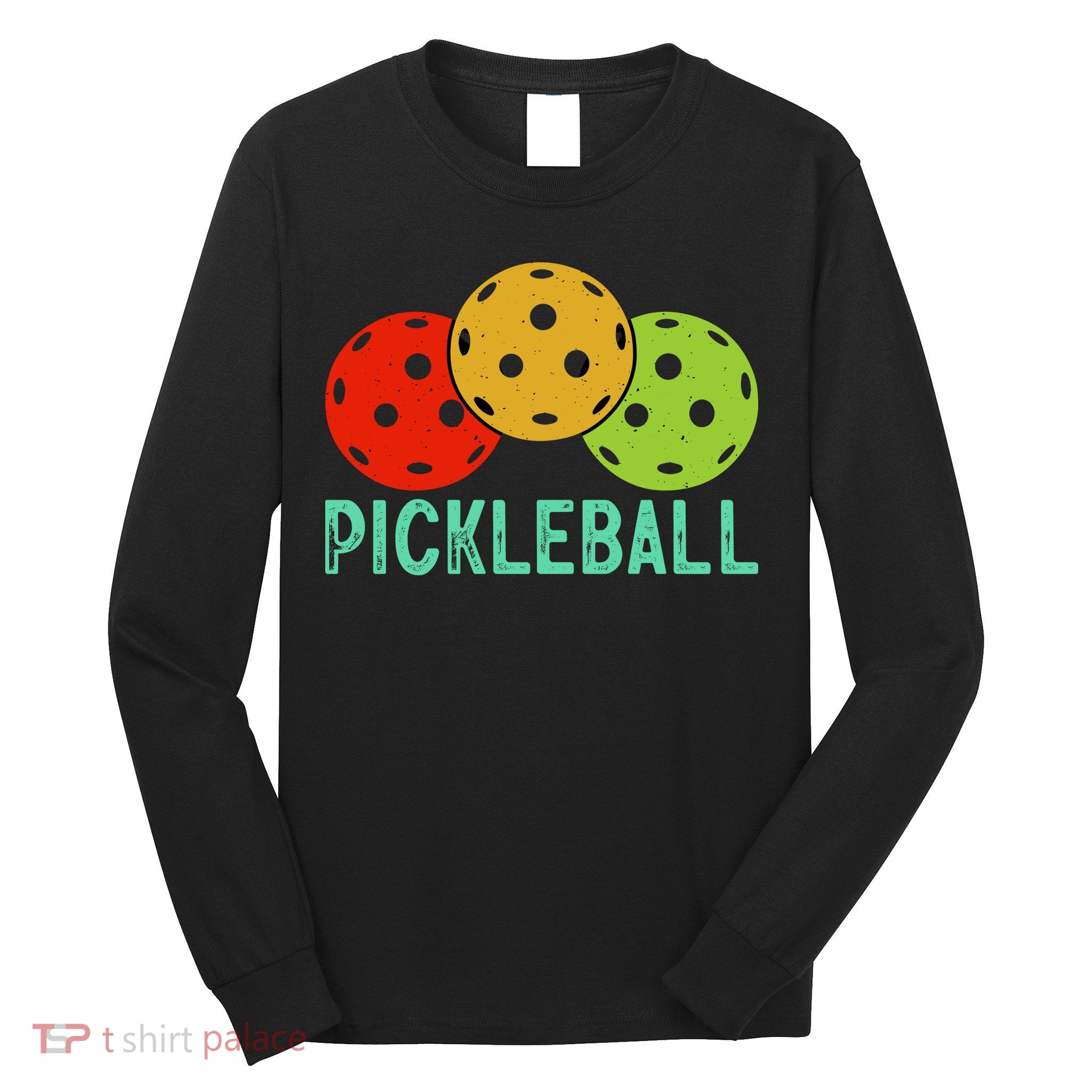 Retro Pickleball Logo Long Sleeve Shirt