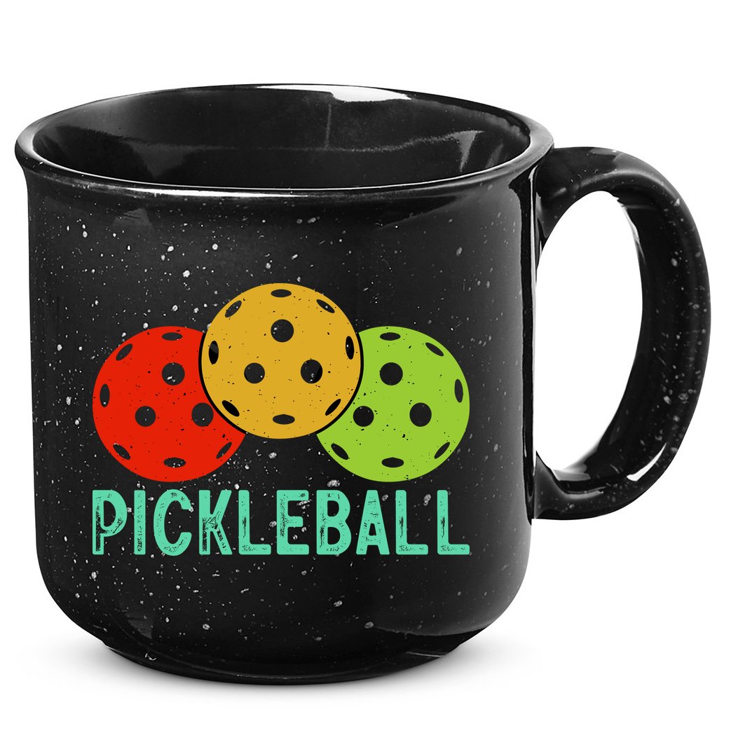 Retro Pickleball Logo 15oz Campfire Ceramic Mug