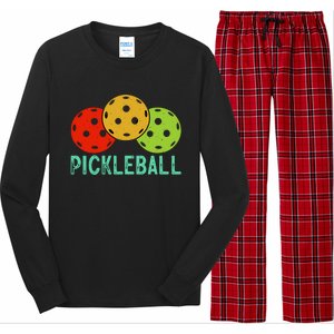 Retro Pickleball Logo Long Sleeve Pajama Set