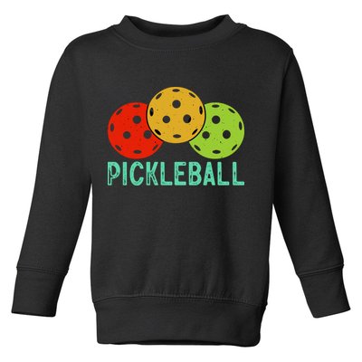 Retro Pickleball Logo Toddler Sweatshirt
