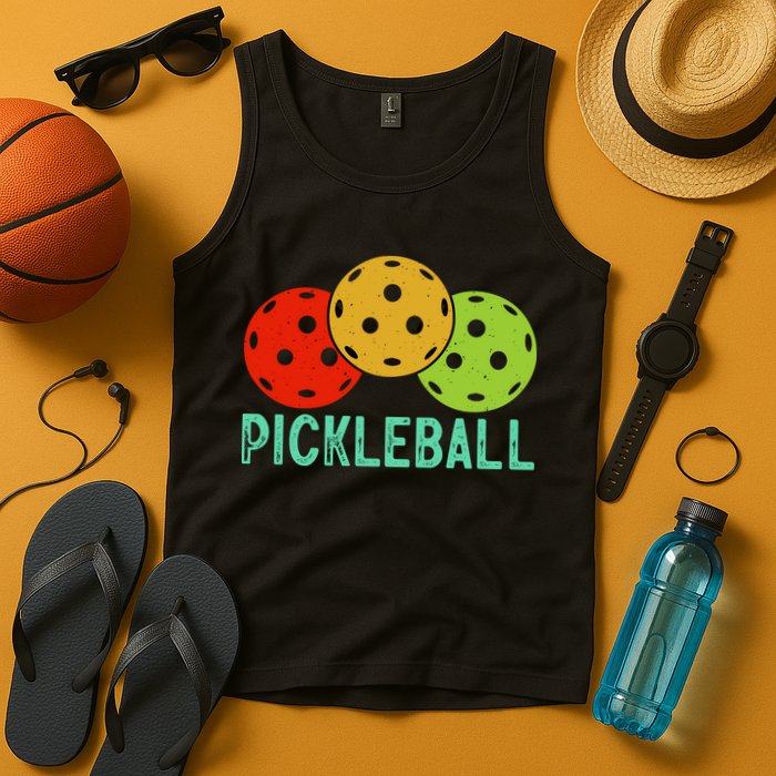 Retro Pickleball Logo Tank Top