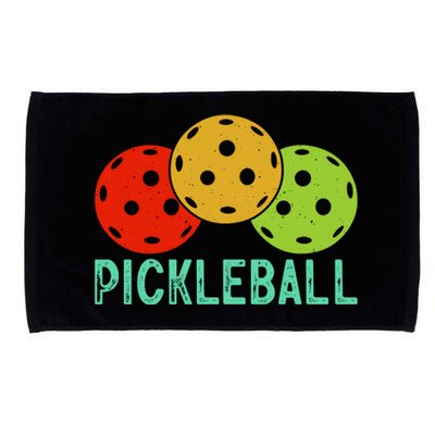 Retro Pickleball Logo Microfiber Hand Towel