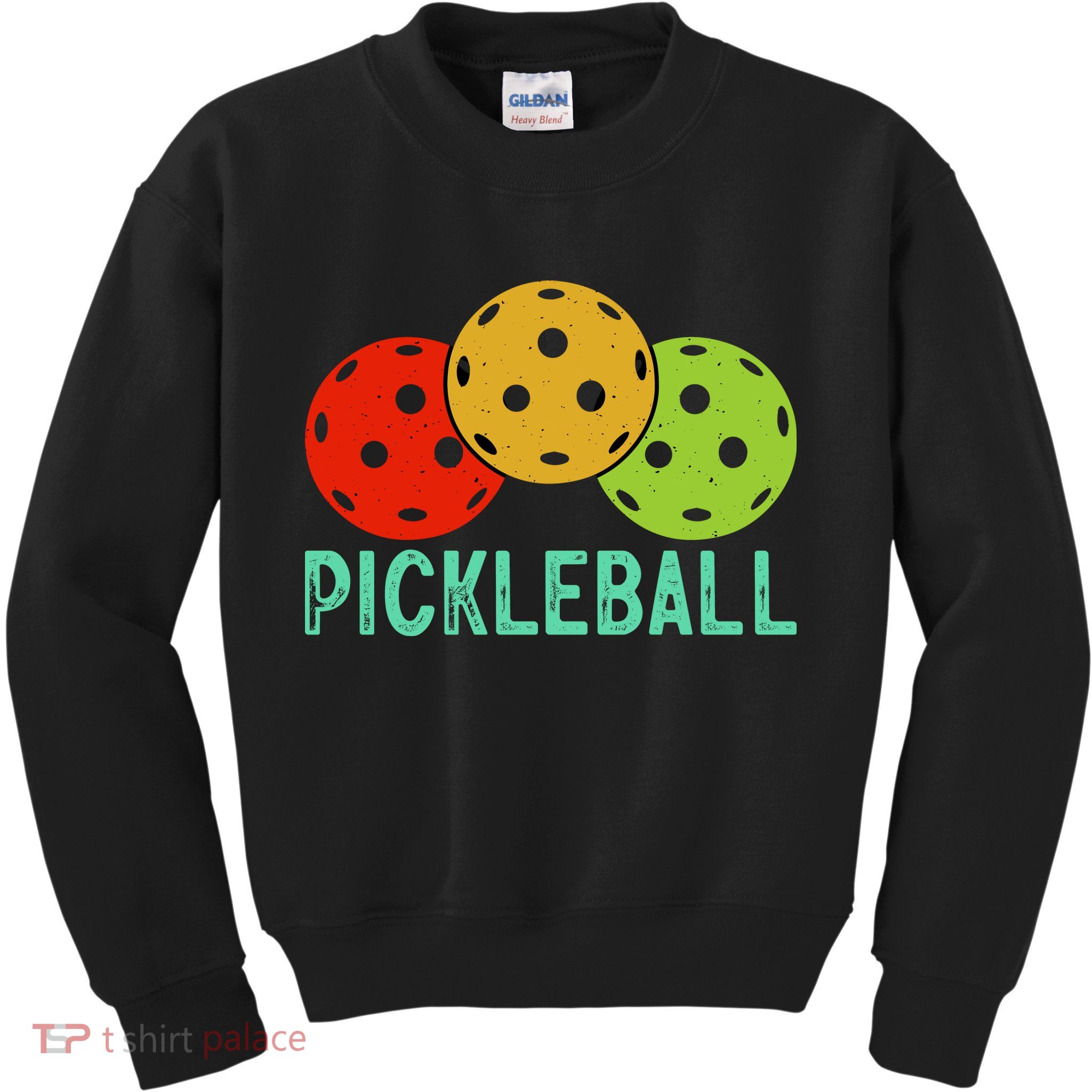 Retro Pickleball Logo Kids Sweatshirt
