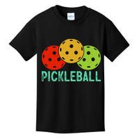 Retro Pickleball Logo Kids T-Shirt