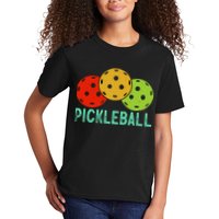 Retro Pickleball Logo Kids T-Shirt