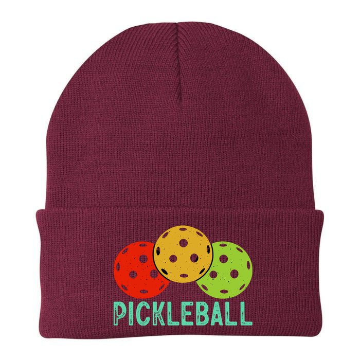 Retro Pickleball Logo Knit Cap Winter Beanie