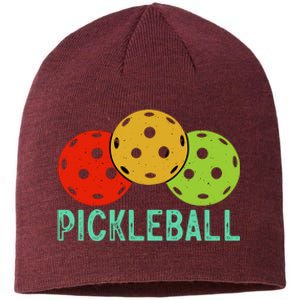 Retro Pickleball Logo Sustainable Beanie