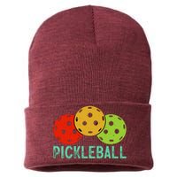 Retro Pickleball Logo Sustainable Knit Beanie