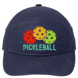 Retro Pickleball Logo 7-Panel Snapback Hat