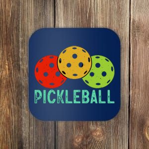 Retro Pickleball Logo Coaster