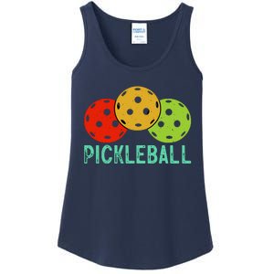 Retro Pickleball Logo Ladies Essential Tank