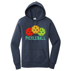 Retro Pickleball Logo Women's Pullover Hoodie