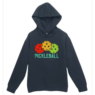 Retro Pickleball Logo Urban Pullover Hoodie