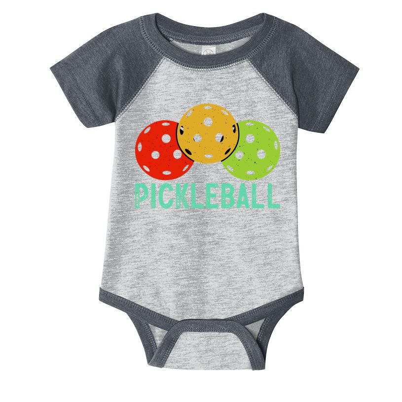 Retro Pickleball Logo Infant Baby Jersey Bodysuit
