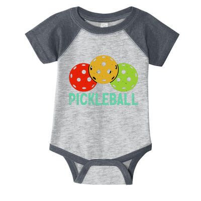 Retro Pickleball Logo Infant Baby Jersey Bodysuit