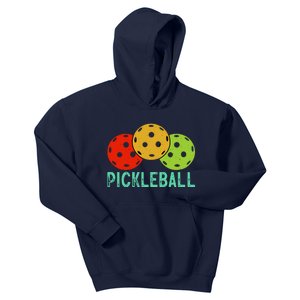 Retro Pickleball Logo Kids Hoodie