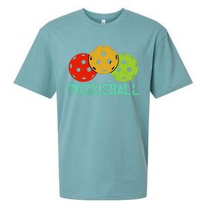 Retro Pickleball Logo Sueded Cloud Jersey T-Shirt