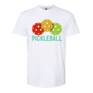 Retro Pickleball Logo Softstyle CVC T-Shirt