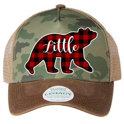 Red Plaid Little Bear Matching Family Group Gift Legacy Tie Dye Trucker Hat