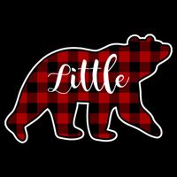 Red Plaid Little Bear Matching Family Group Gift Cooling Performance Crew T-Shirt