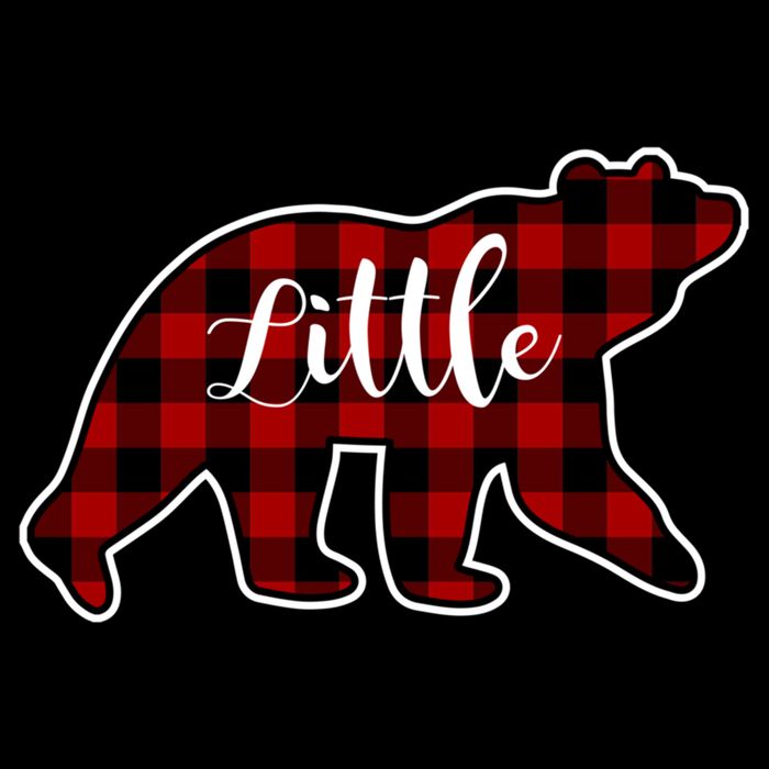 Red Plaid Little Bear Matching Family Group Gift Cooling Performance Crew T-Shirt