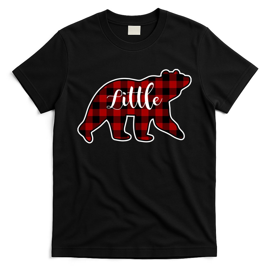 Red Plaid Little Bear Matching Family Group Gift T-Shirt
