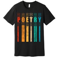 Retro Poetry Lyrics Literature Vintage Poet Premium T-Shirt